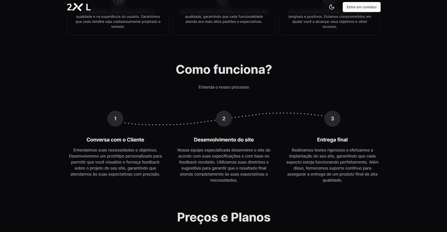 Página principal da plataforma