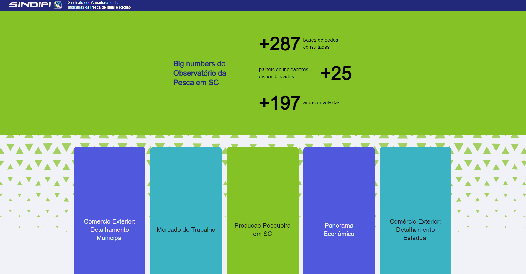 Página principal da plataforma